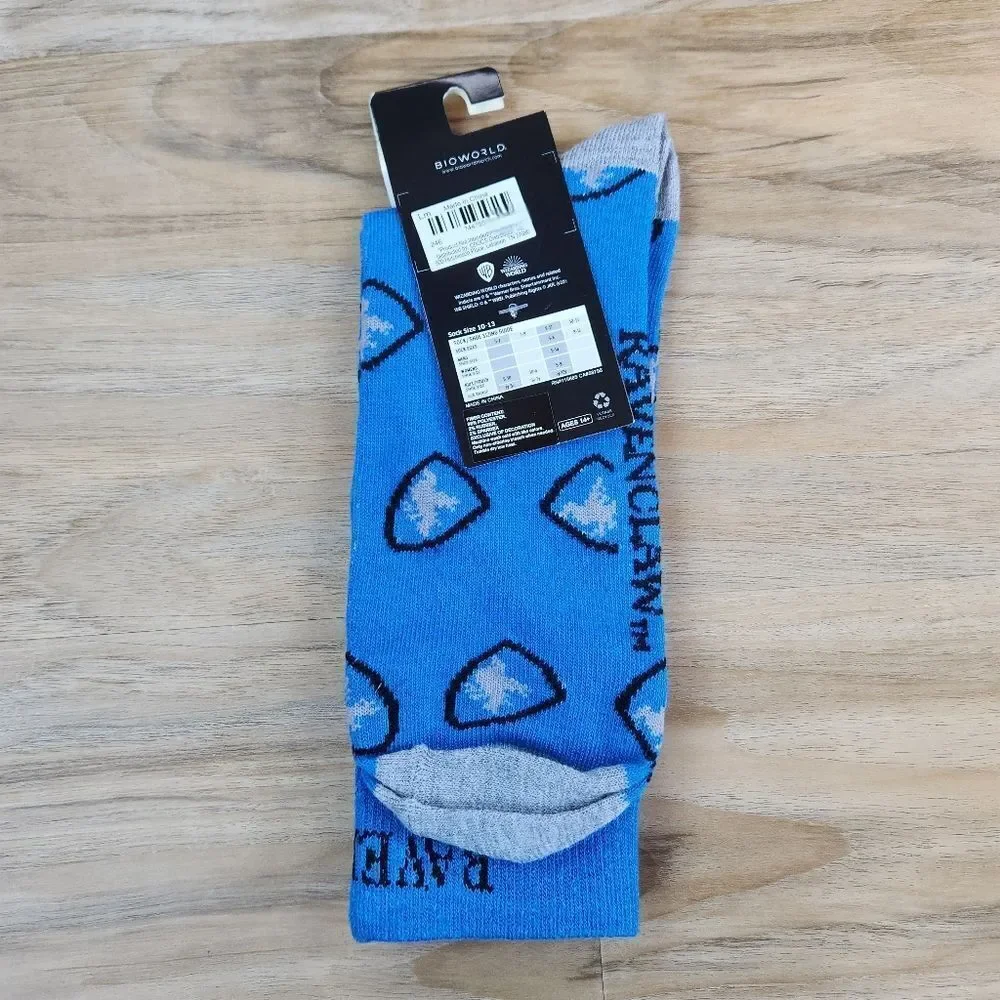 🩵NWT Bioworld Blue Harry Potter Ravenclaw Novelty Socks Size 5-10